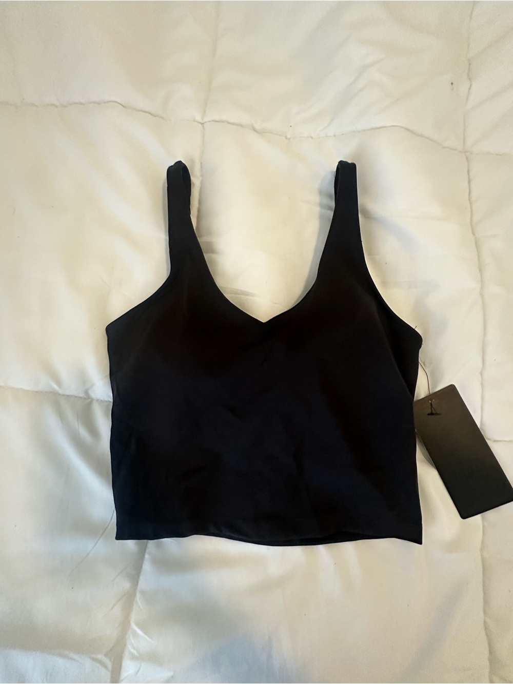 Reflex Black Crop Tank Top